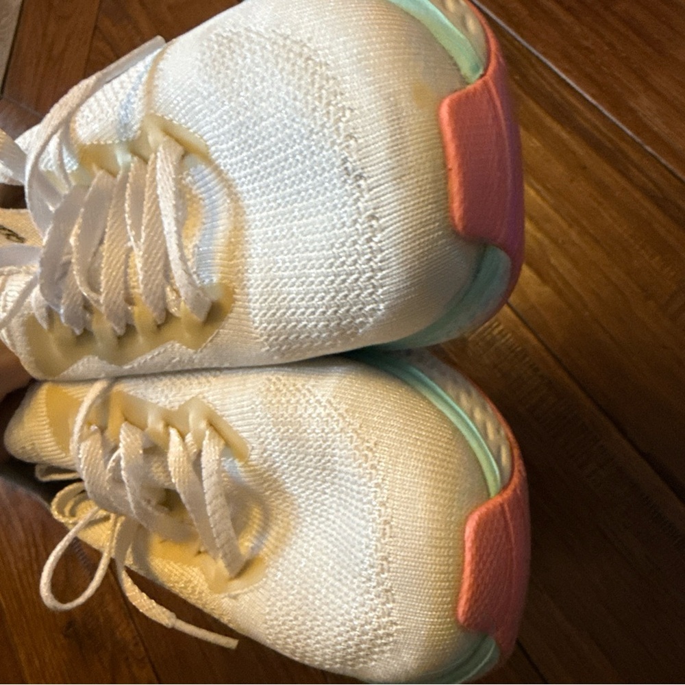 Skechers Air-Cooled Sneakers Shoes‎ White Pink Mint SN 13325 Women Size 8 - Picture 4 of 7
